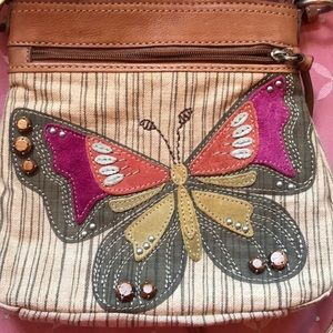Fossil butterfly crossbody